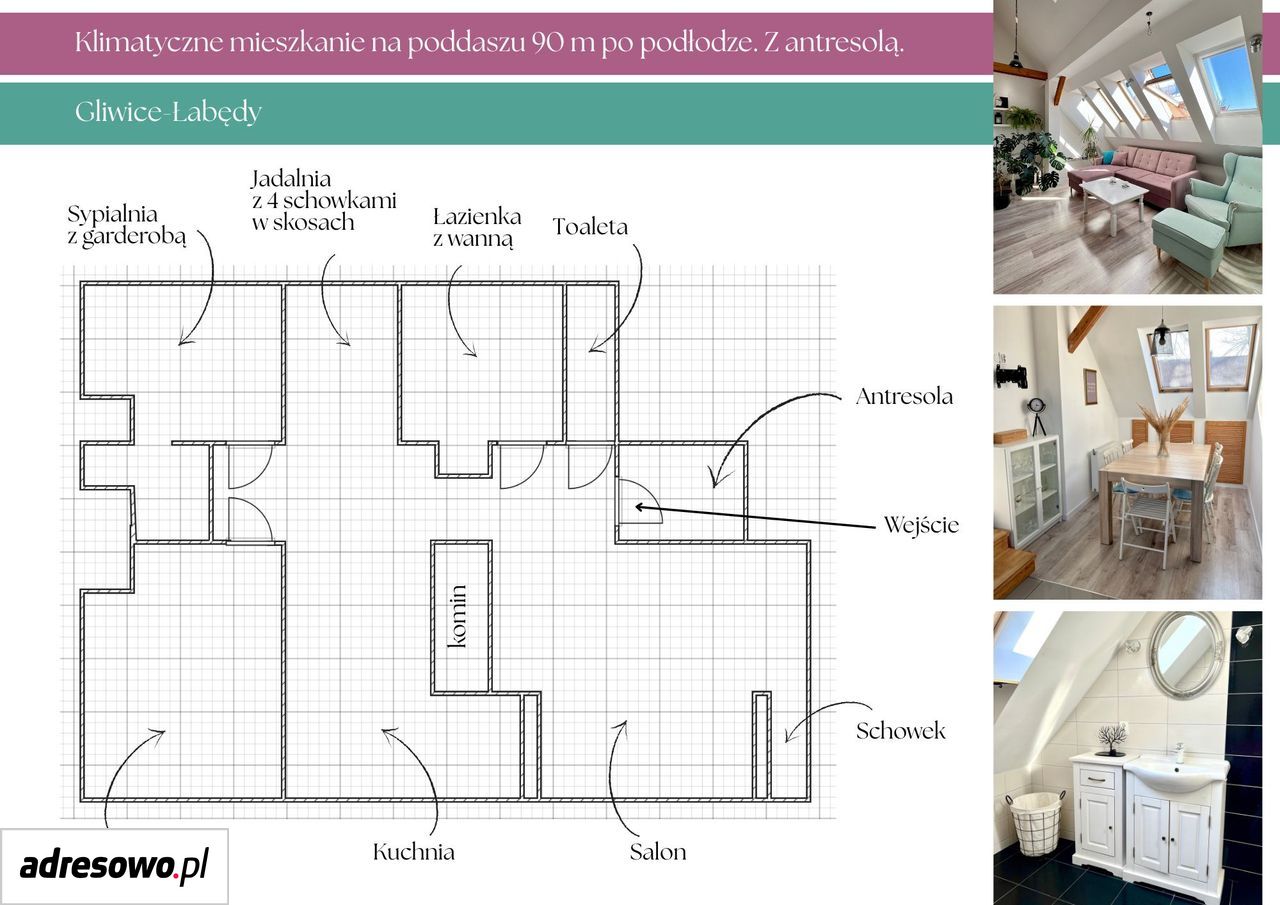 Mieszkanie 3-pokojowe Gliwice Łabędy, ul. Partyzantów. Zdjęcie 19