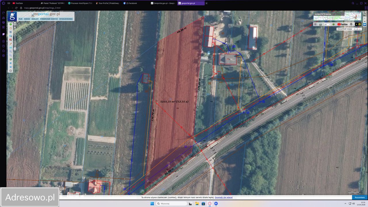 Działka budowlana Nadrybie-Dwór. Zdjęcie 1