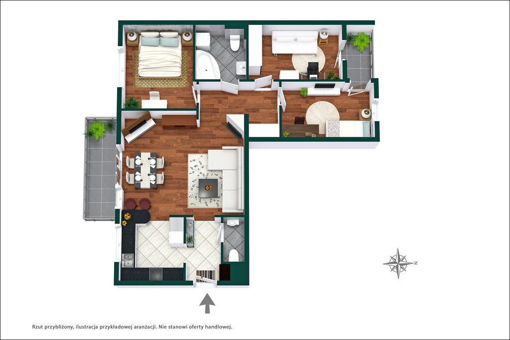 Mieszkanie 4-pokojowe Marki, ul. Pałacowa. Zdjęcie 9