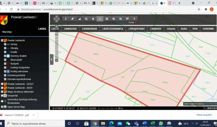 Działka rolna Pławna Dolna
