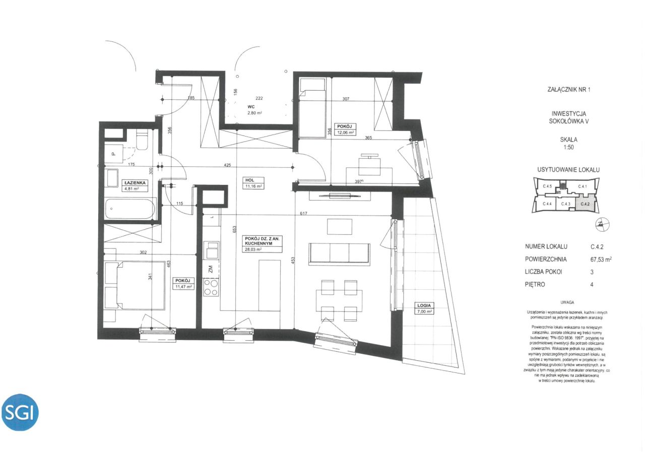 Mieszkanie 3-pokojowe Łódź Bałuty, ul. Nad Sokołówką. Zdjęcie 11
