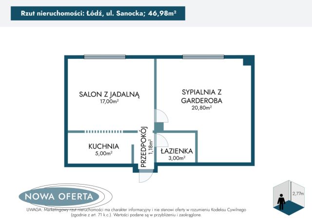 Mieszkanie 2-pokojowe Łódź Górna, ul. Sanocka. Zdjęcie 15