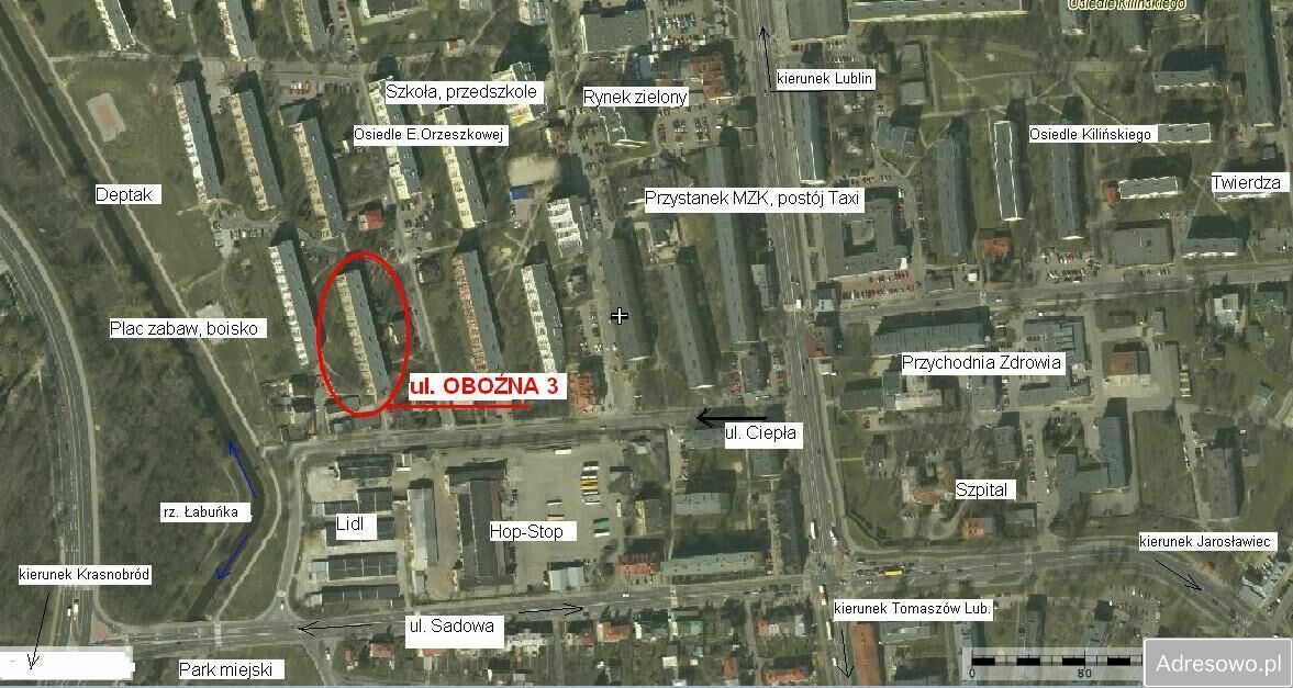 Mieszkanie 3-pokojowe Zamość, ul. Oboźna