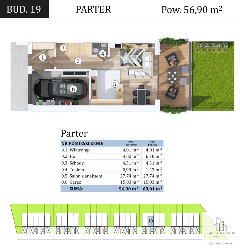 dom szeregowy, 4 pokoje Dobrzykowice, ul. Krótka. Zdjęcie 2