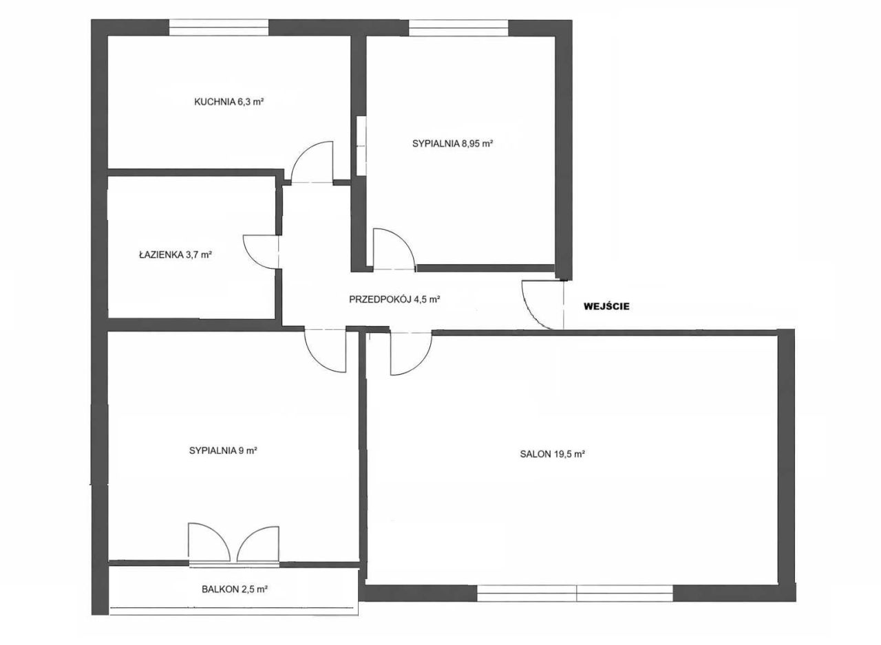 Mieszkanie 3-pokojowe Brzeg Dolny, ul. Joachima Lelewela. Zdjęcie 2