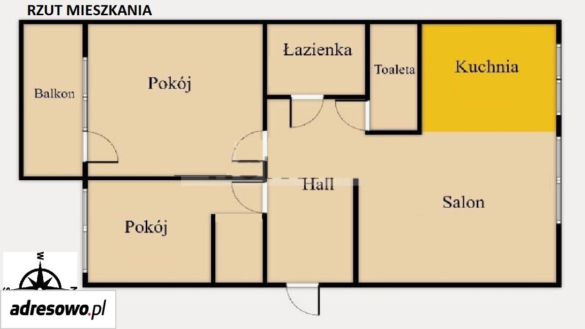 Mieszkanie 3-pokojowe Radom, ul. Świętojańska. Zdjęcie 14
