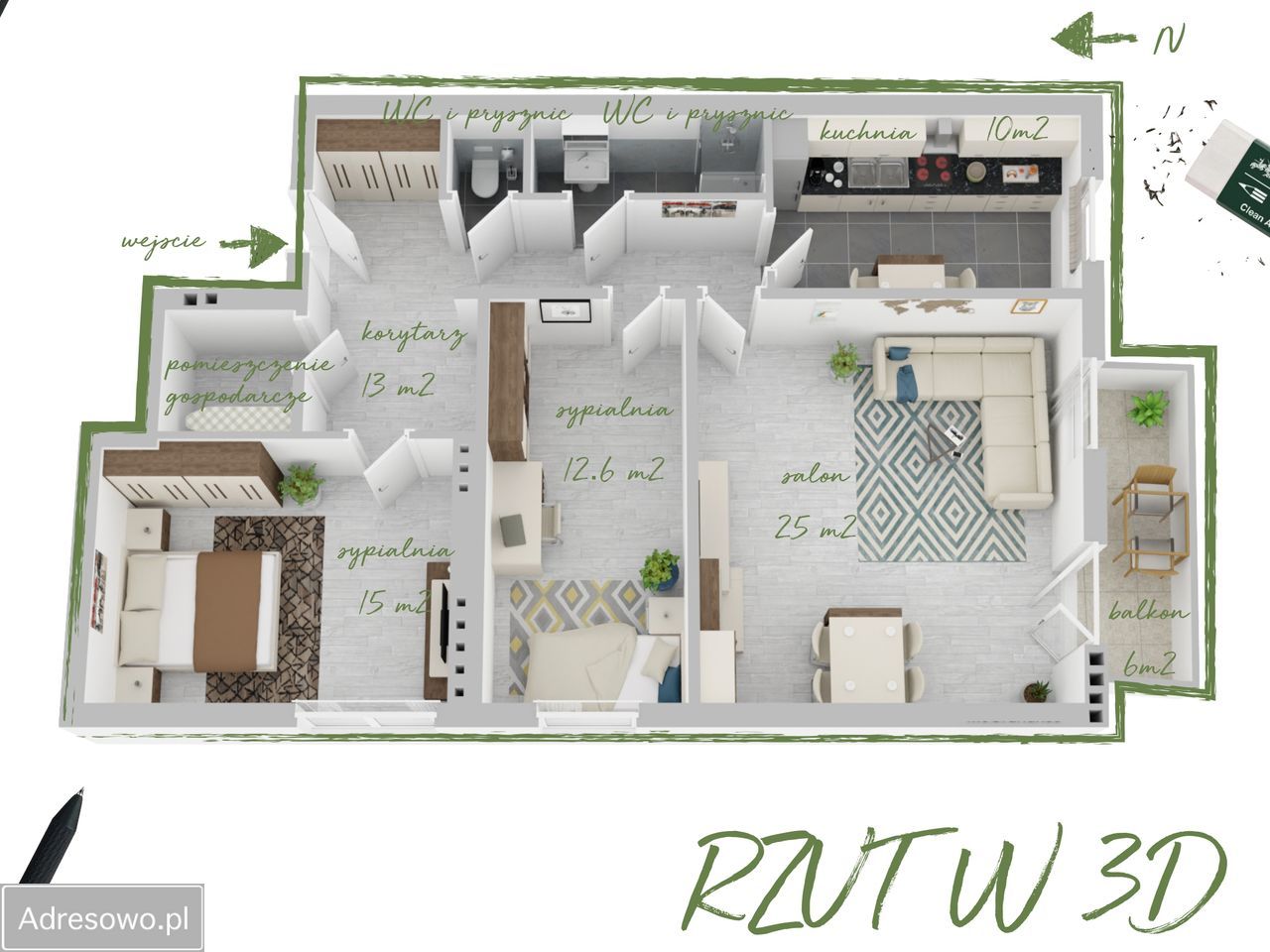 Mieszkanie 3-pokojowe Legnica Centrum, ul. Najświętszej Marii Panny. Zdjęcie 5