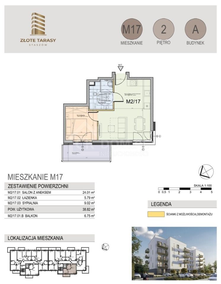 Mieszkanie 2-pokojowe Staszów, ul. gen. Mariana Langiewicza. Zdjęcie 4