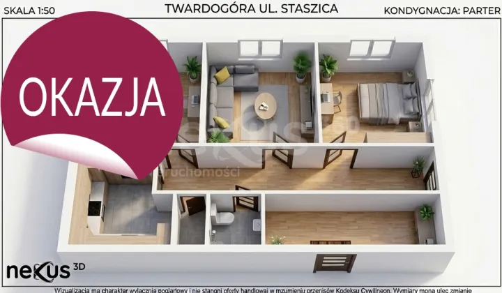 dom wolnostojący, 6 pokoi Twardogóra