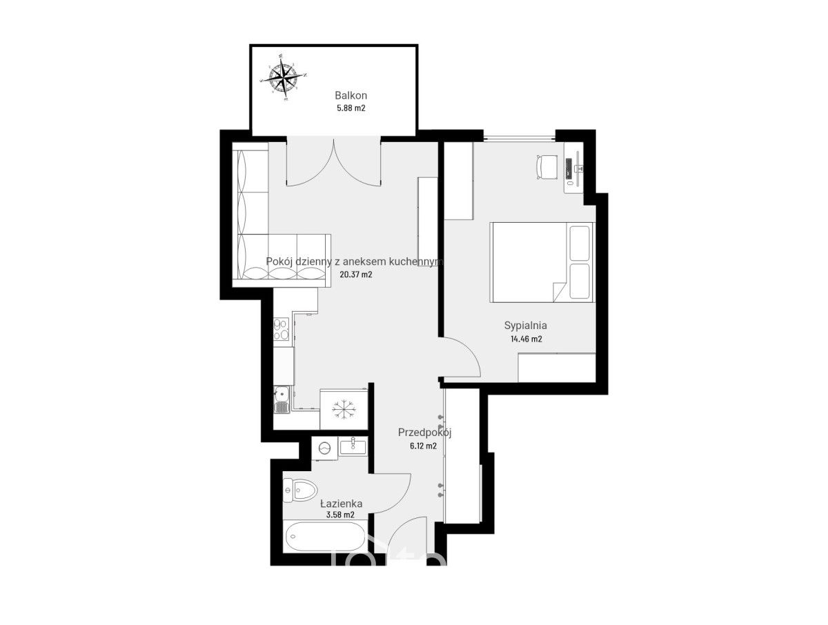 Mieszkanie 2-pokojowe Warszawa Bielany, ul. Antoniego Czechowa. Zdjęcie 15