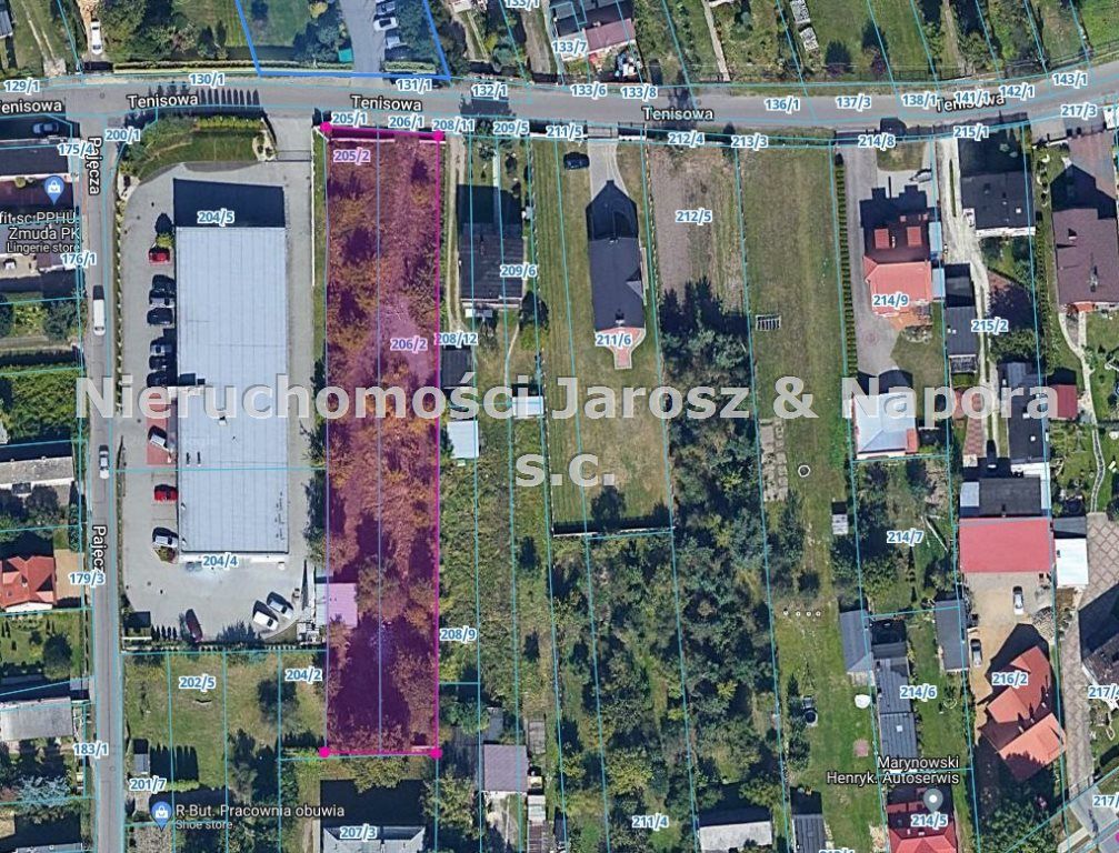 Działka inwestycyjna Częstochowa Wyczerpy Górne, ul. Tenisowa