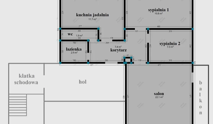 Mieszkanie 3-pokojowe Ropczyce, ul. Seweryna Udzieli
