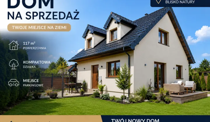 dom wolnostojący, 5 pokoi Borówno