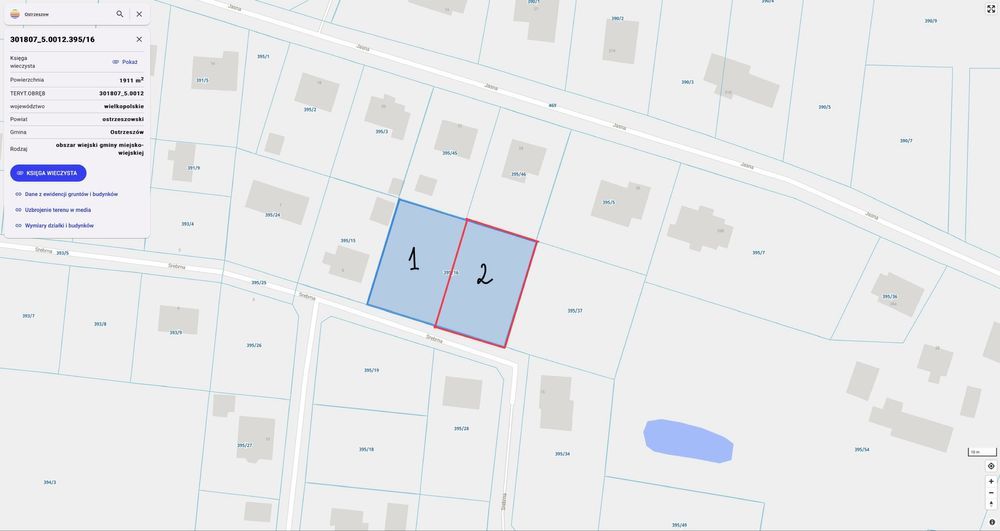 Działka budowlana Ostrzeszów-Pustkowie, ul. Srebrna. Zdjęcie 3