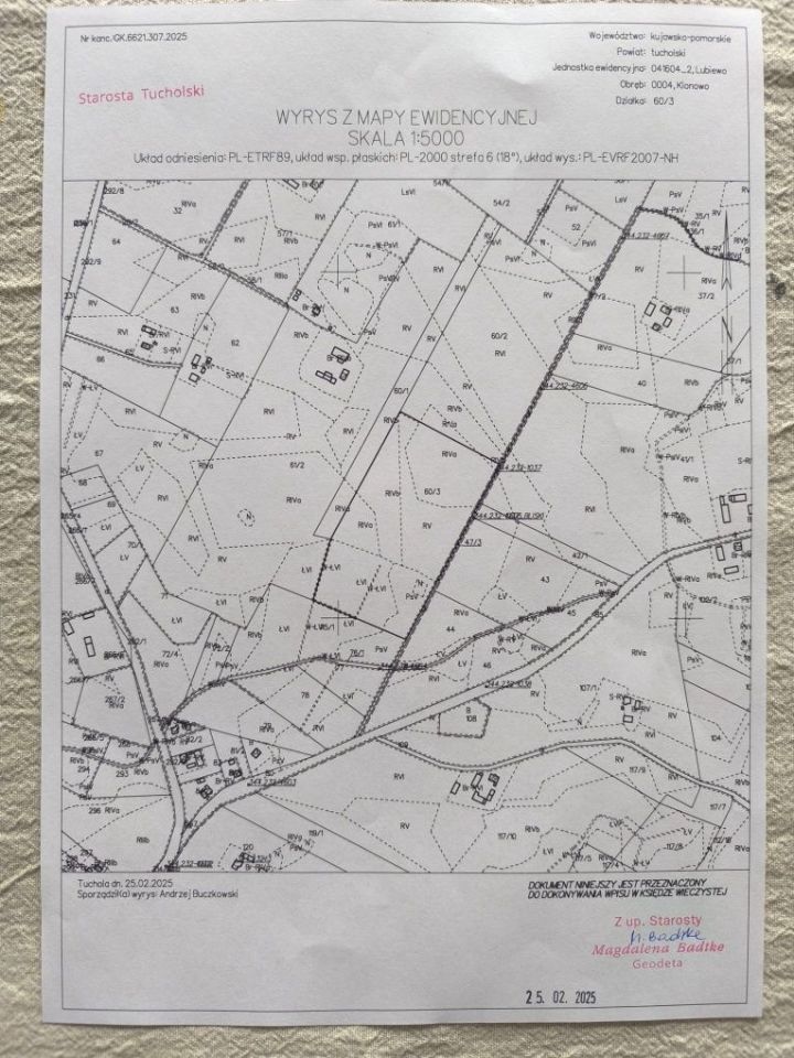 Działka rolna Klonowo