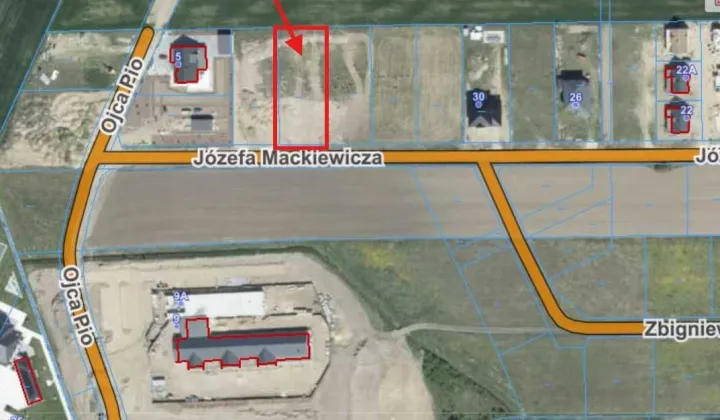 Działka budowlana Brzóski-Falki, ul. Józefa Mackiewicza