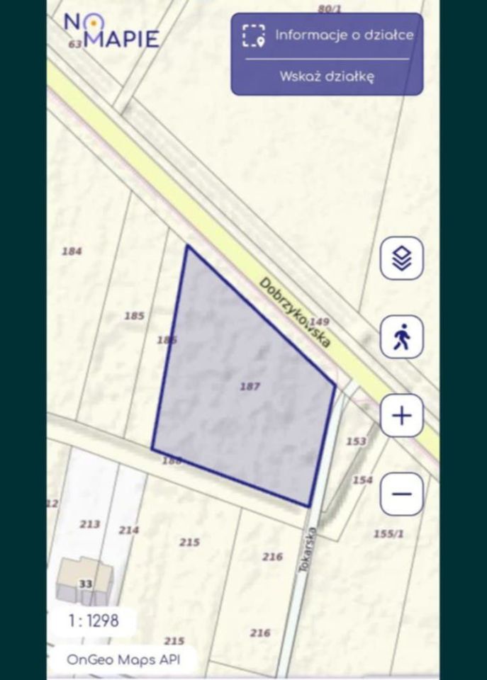 Działka budowlana Płock Tokary-Rąbież, ul. Tokarska