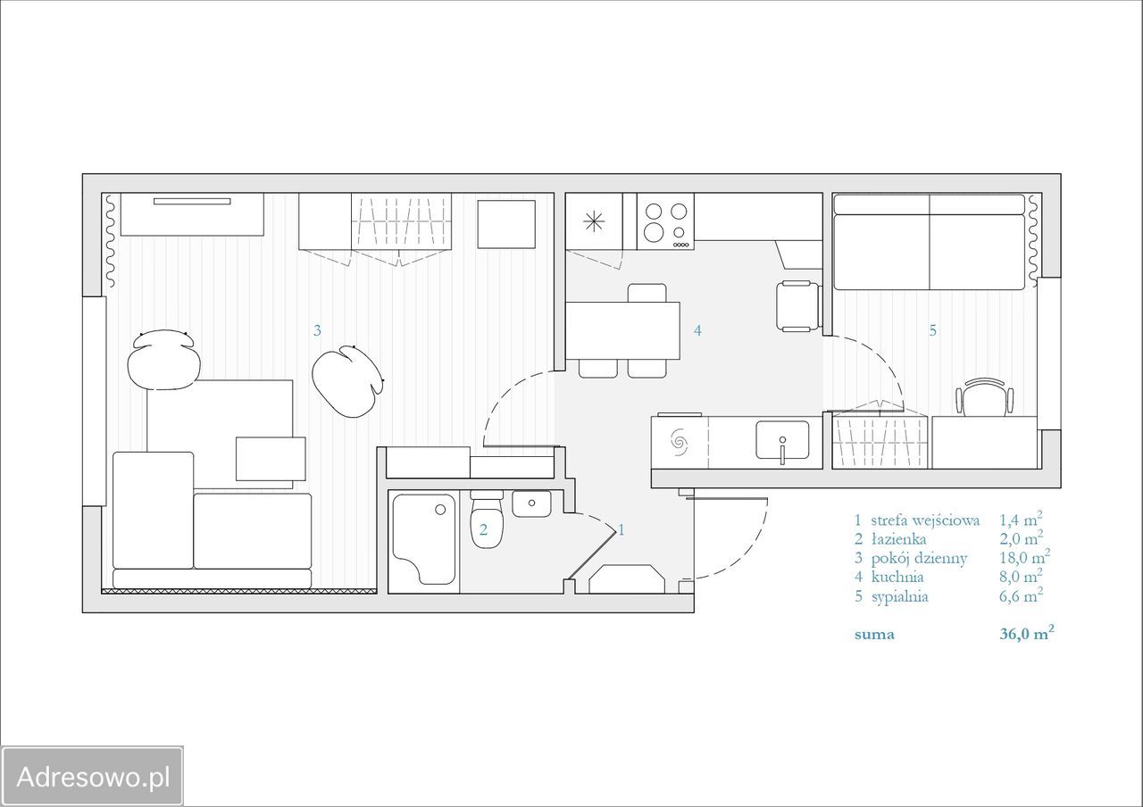 Mieszkanie 2-pokojowe Krapkowice, ul. Parkowa. Zdjęcie 3