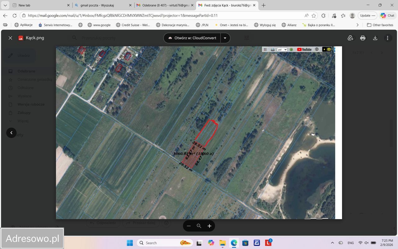 Działka rolno-budowlana Kąck, ul. Myśliwska. Zdjęcie 4