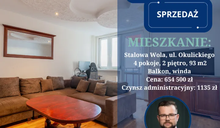 Mieszkanie 4-pokojowe Stalowa Wola, ul. gen. Leopolda Okulickiego