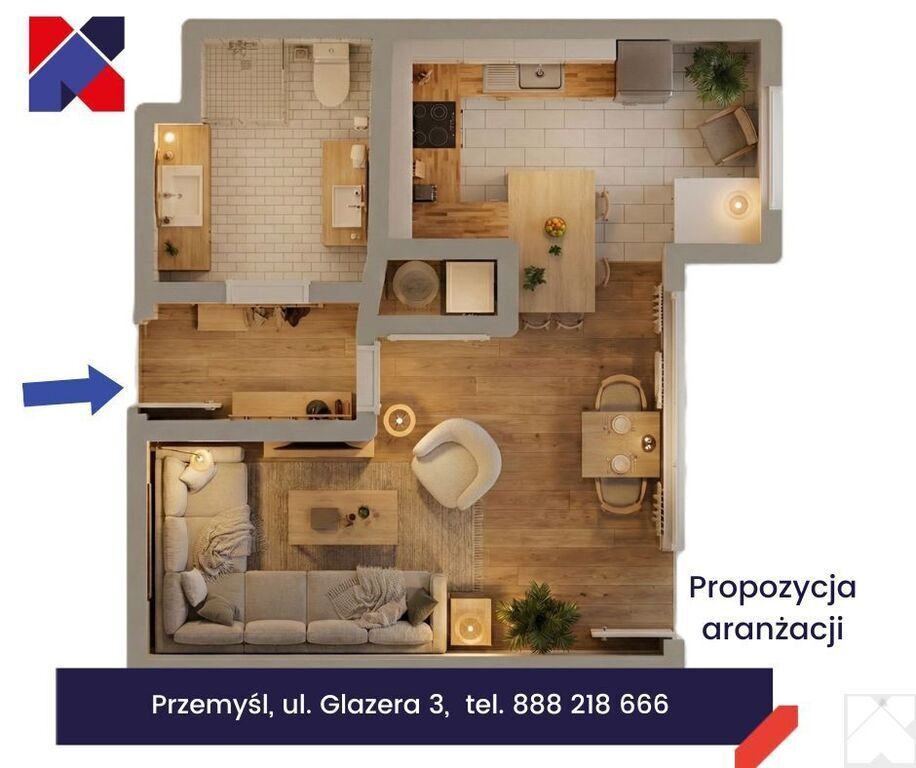 Mieszkanie 1-pokojowe Przemyśl, ul. Biskupa Jakuba Glazera. Zdjęcie 13