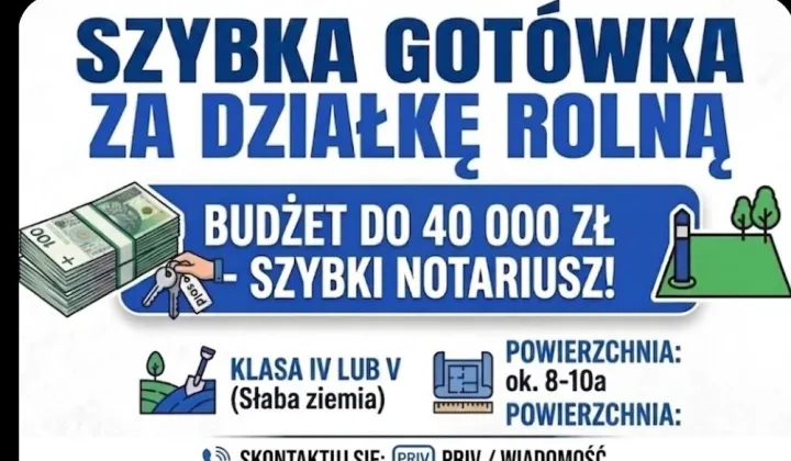 Działka rolna Bielsko-Biała Aleksandrowice, Skosna