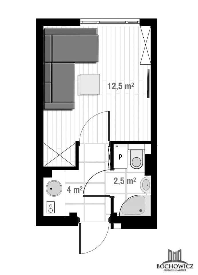 Mieszkanie 1-pokojowe Wrocław Krzyki. Zdjęcie 11