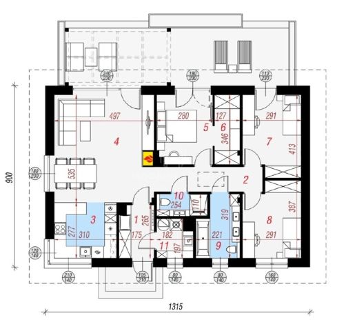 dom wolnostojący, 4 pokoje Sowia Wola. Zdjęcie 19