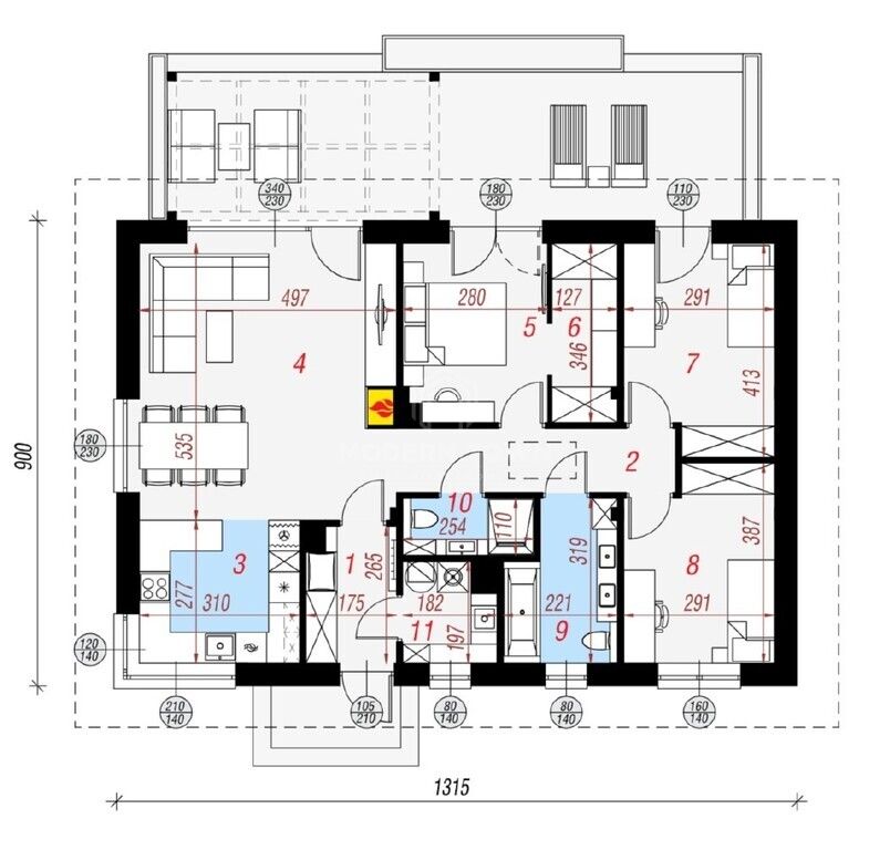 dom wolnostojący, 4 pokoje Sowia Wola. Zdjęcie 20
