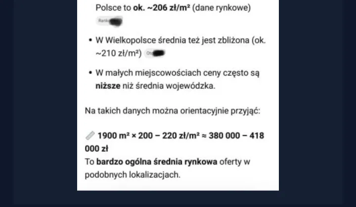 Działka budowlana Osusz