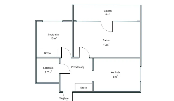 Mieszkanie 2-pokojowe Sopot Kamienny Potok, ul. Kujawska