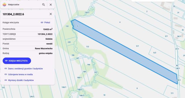 Działka rolno-budowlana Małgorzatów. Zdjęcie 1