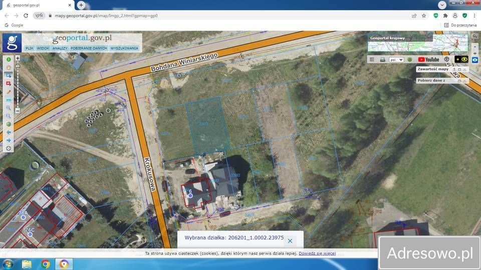 Działka budowlana Łomża Łomżyca-Przedmieście, ul. Bohdana Winiarskiego