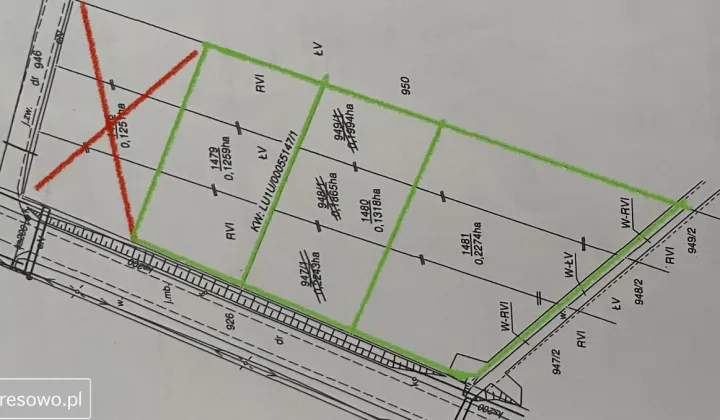 Działka budowlana Krynka, ul. Dereniowa