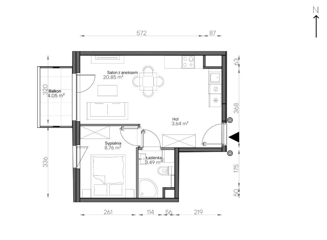 Mieszkanie 2-pokojowe Warszawa Praga-Południe, ul. Podskarbińska. Zdjęcie 7
