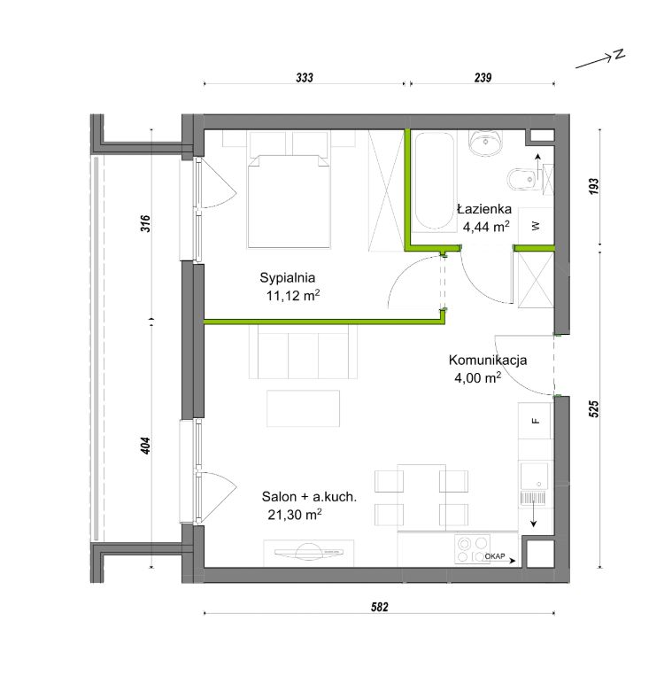 Mieszkanie 2-pokojowe Wrocław Ołtaszyn, ul. Orawska. Zdjęcie 8