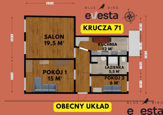 Mieszkanie 3-pokojowe Wrocław, ul. Krucza. Zdjęcie 14