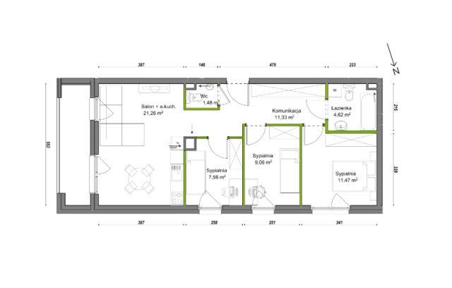 Mieszkanie 4-pokojowe Wrocław Ołtaszyn, ul. Orawska. Zdjęcie 8