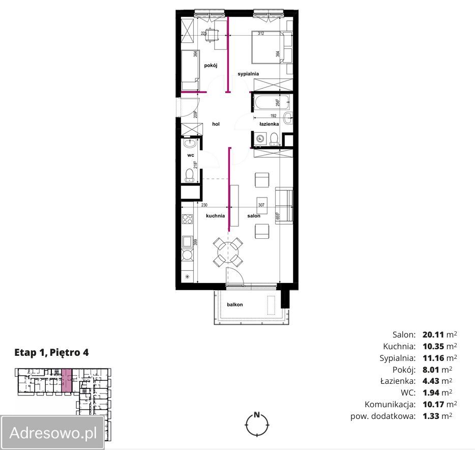 Mieszkanie 3-pokojowe Lublin Czuby, ul. Hetmańska. Zdjęcie 11