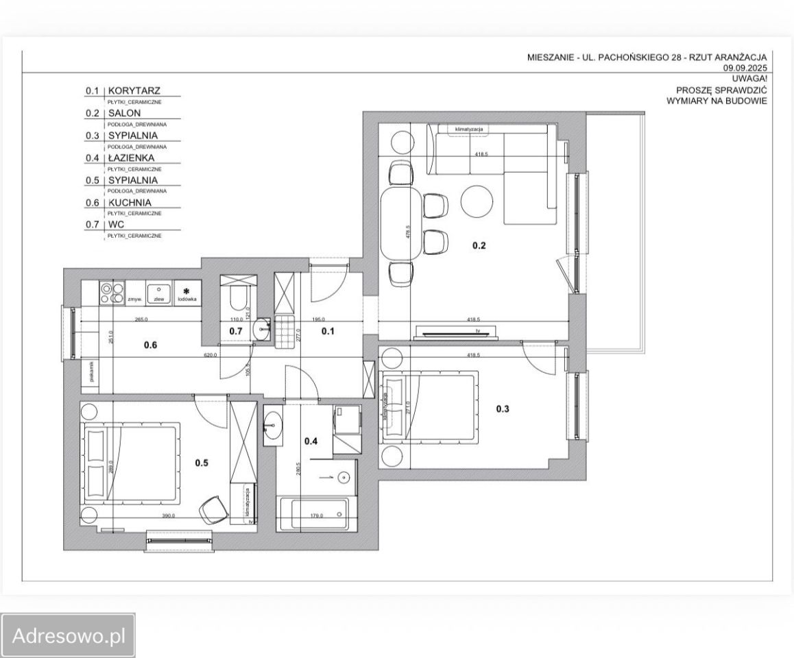 Mieszkanie 3-pokojowe Kraków Prądnik Biały, ul. Henryka Pachońskiego. Zdjęcie 2