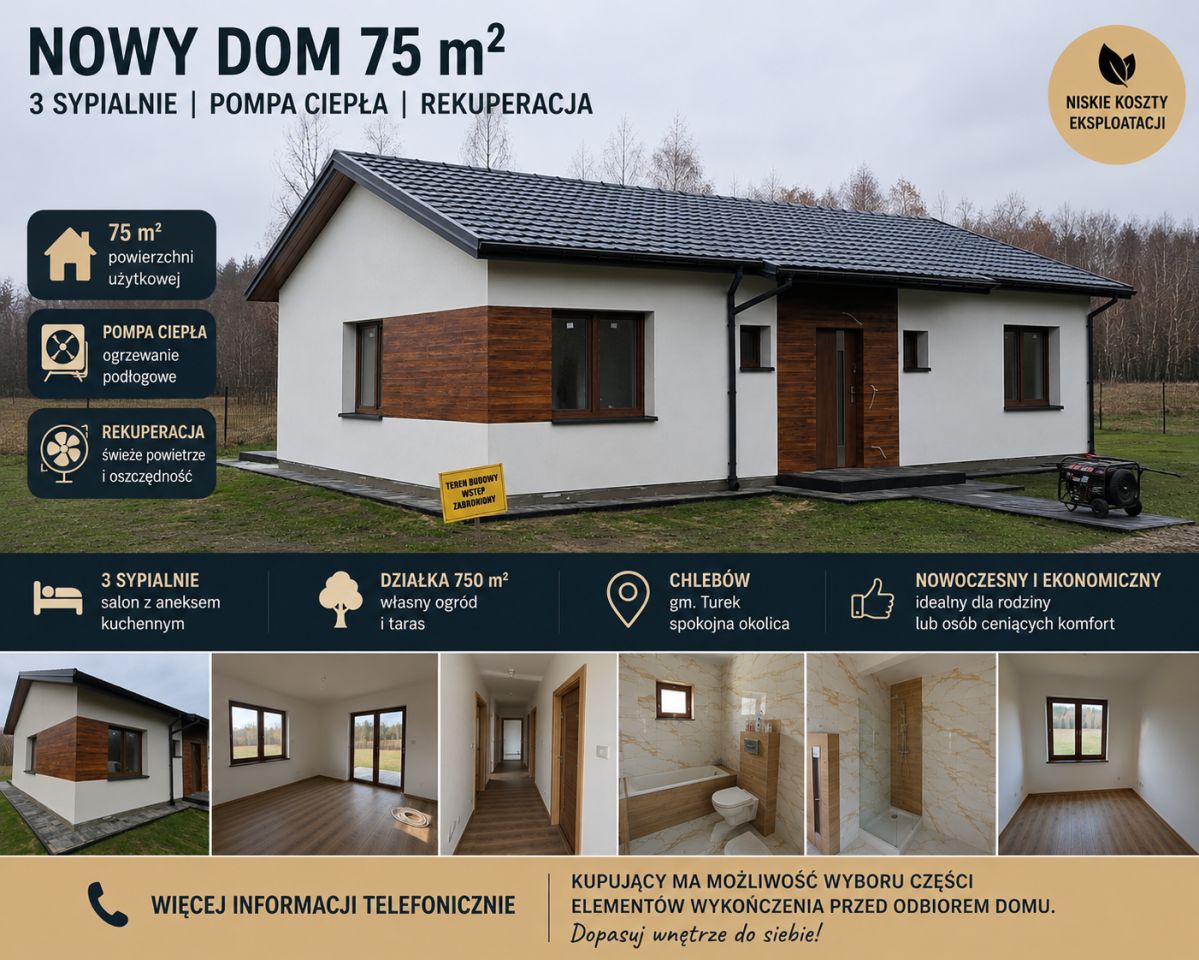 dom wolnostojący, 3 pokoje Chlebów, Chlebów. Zdjęcie 1