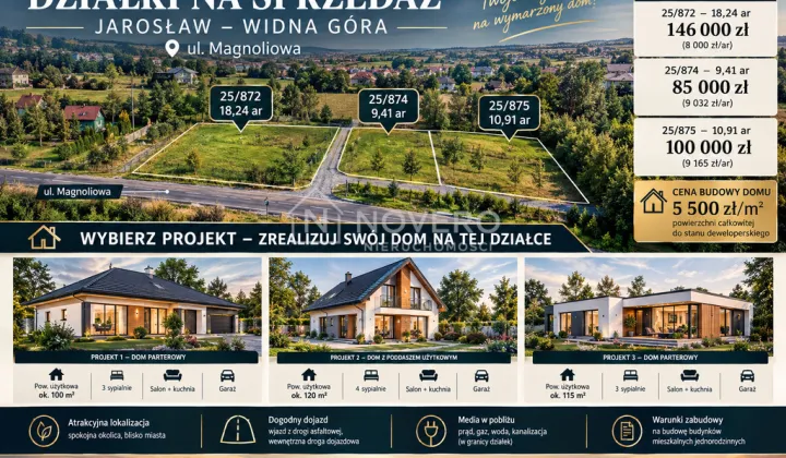 Działka budowlana Jarosław Widna Góra