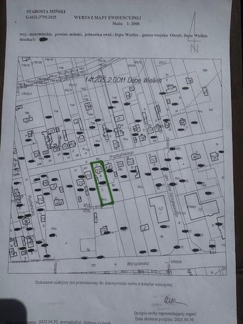 Działka budowlana Dębe Wielkie, ul. Prądzyńskiego