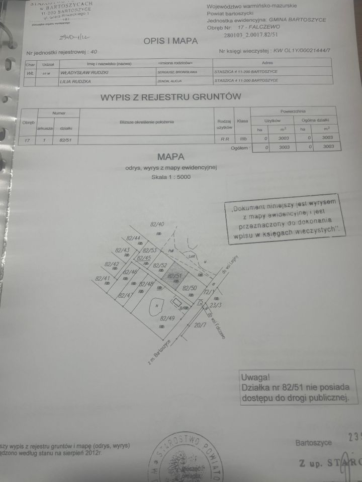 Działka siedliskowa Falczewo. Zdjęcie 3