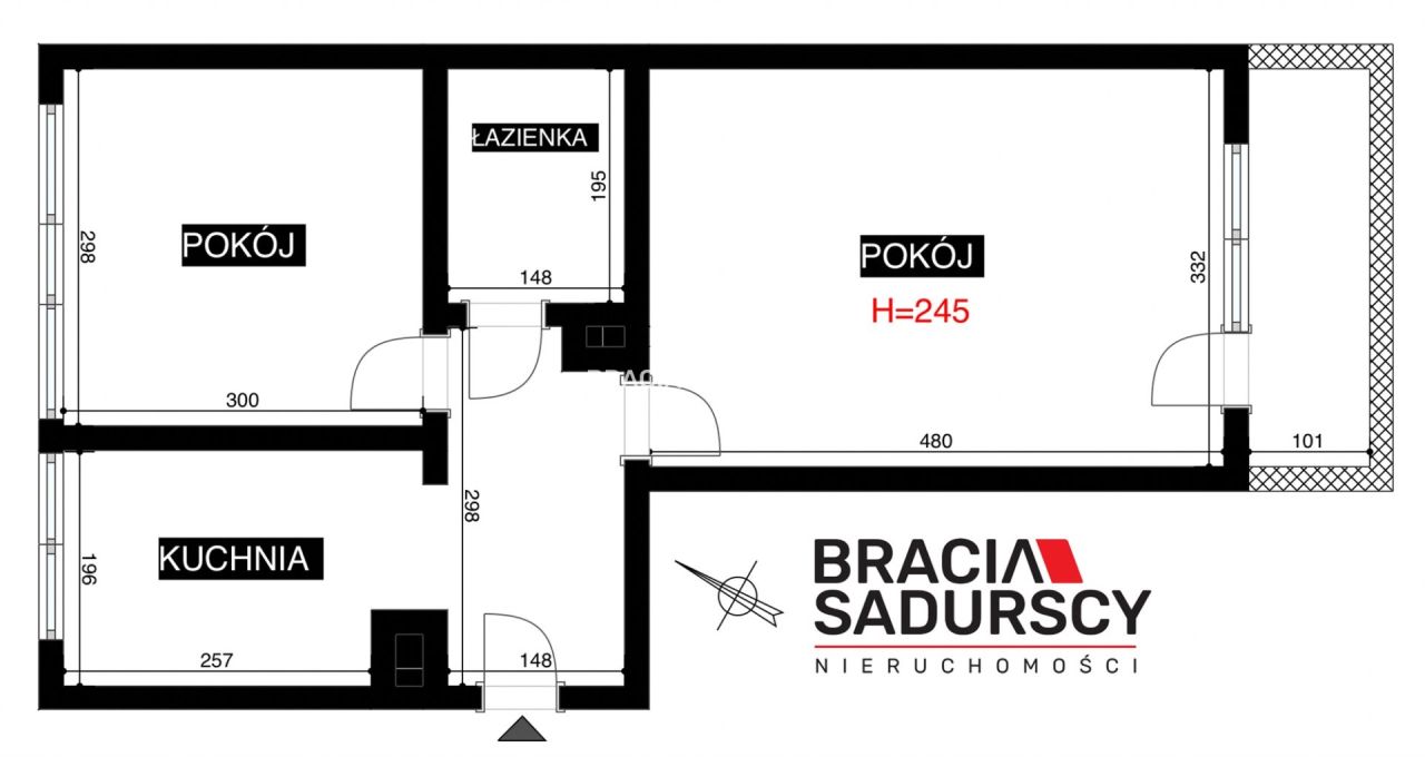 Mieszkanie 2-pokojowe Kraków Bieńczyce, os. Przy Arce. Zdjęcie 37
