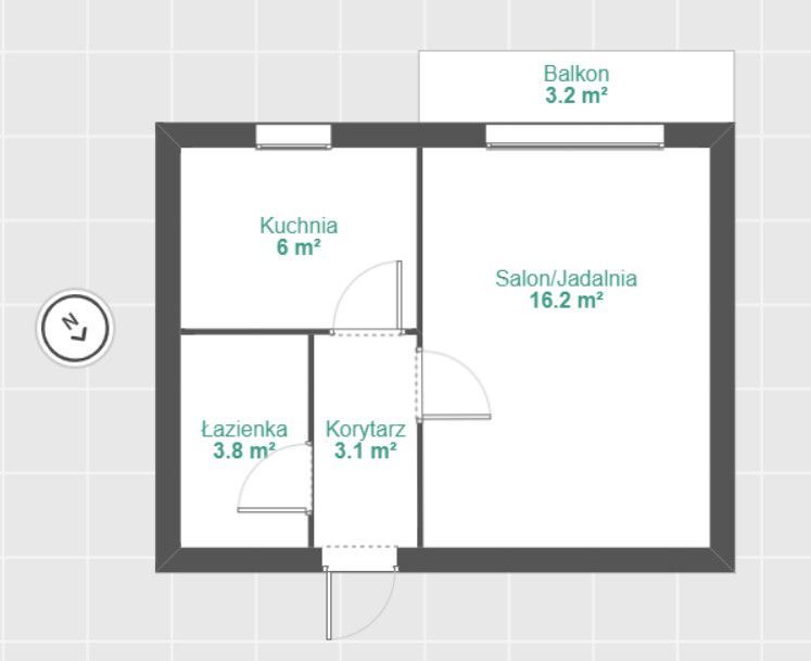 Mieszkanie 1-pokojowe Gdańsk Żabianka, al. Grunwaldzka. Zdjęcie 14