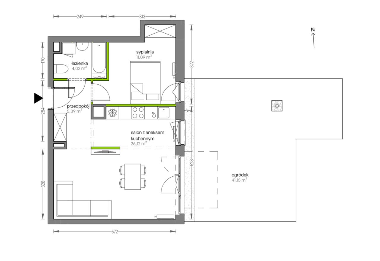 Mieszkanie 2-pokojowe Kraków Płaszów, ul. Myśliwska. Zdjęcie 25