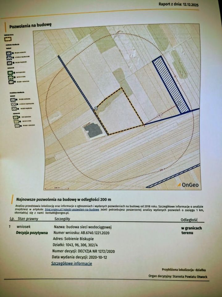 Działka rolna Sobienie Biskupie. Zdjęcie 6