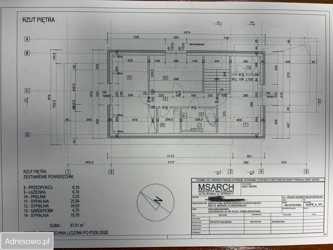 Działka budowlana Leboszowice, ul. Miodowa. Zdjęcie 3