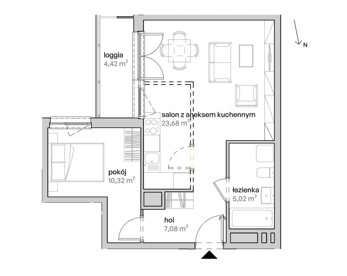 Mieszkanie 2-pokojowe Poznań Starołęka, ul. Unii Lubelskiej. Zdjęcie 7